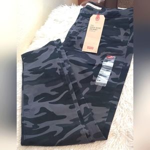 Levi's 721 Black and Gray Camo jeans